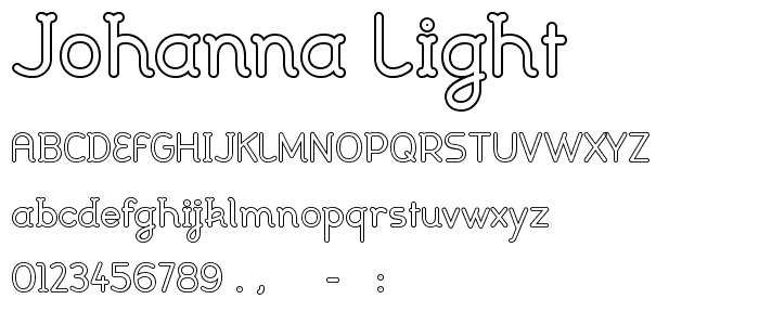 Johanna light font